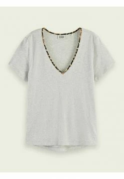 Scotch & Soda T-shirt Basique - Grey Melange -Scotch & Soda Soldes 27e145e0b1d24f75871ec9cec2e56c78