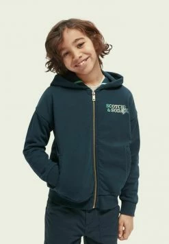 Scotch & Soda GRAPHIC - Sweat à Capuche Zippé - Deep Sea