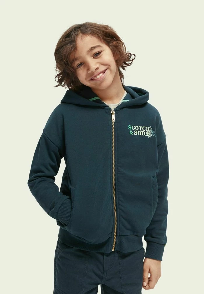 Scotch & Soda GRAPHIC - Sweat à Capuche Zippé - Deep Sea 1 Scotch & Soda GRAPHIC - Sweat à Capuche Zippé - Deep Sea