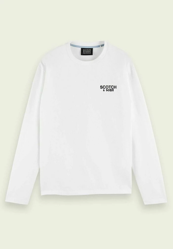 Scotch & Soda GRAPHIC - T-shirt à Manches Longues - Denim White 4 Scotch & Soda GRAPHIC - T-shirt à Manches Longues - Denim White – Image 4