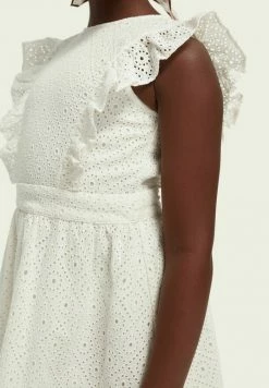Scotch & Soda OPEN BACK BRODERY - Robe De Jour - White -Scotch & Soda Soldes 2a4164840e1c4885af1cbcd9514af05c