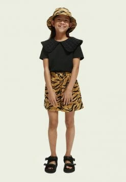 Scotch & Soda COLLAR - T-shirt Imprimé - Black