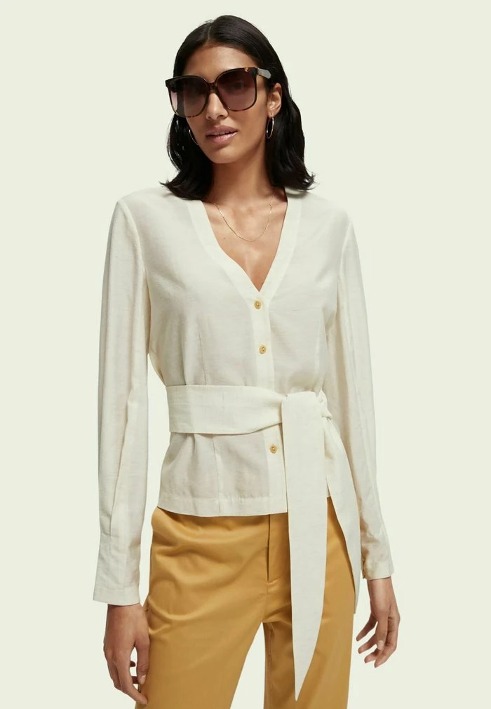 Scotch & Soda Blouse - Sand Melange 1 Scotch & Soda Blouse - Sand Melange