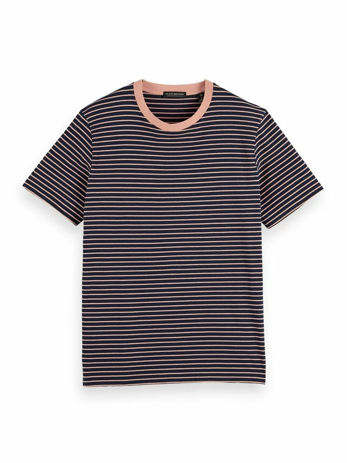 Scotch & Soda CLASSIC CREWNECK STRIPE TEE - T-shirt Imprimé - Black 4 Scotch & Soda CLASSIC CREWNECK STRIPE TEE - T-shirt Imprimé - Black – Image 4
