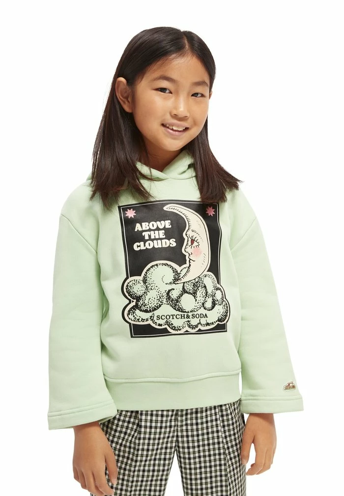 Scotch & Soda BOXY-FIT TRUMPET-SLEEVED ARTWORK HOODIE - Sweatshirt - Pistache 2 Scotch & Soda BOXY-FIT TRUMPET-SLEEVED ARTWORK HOODIE - Sweatshirt - Pistache – Image 2