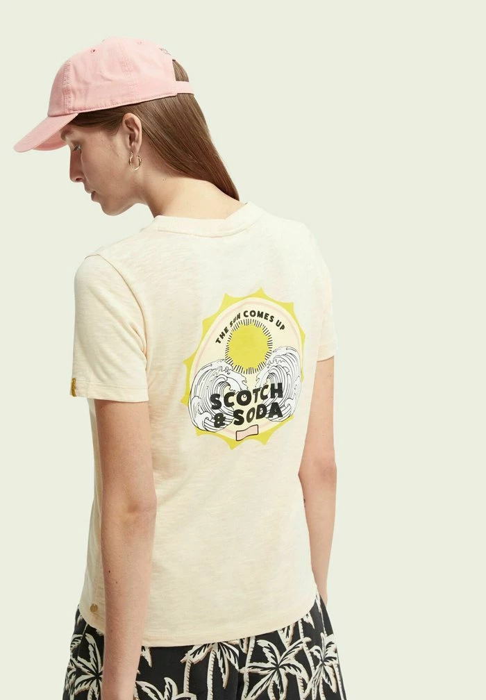 Scotch & Soda REGULAR FIT - T-shirt Imprimé - Peach 3 Scotch & Soda REGULAR FIT - T-shirt Imprimé - Peach – Image 3