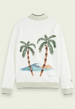 Scotch & Soda Blouson Bomber - Denim White -Scotch & Soda Soldes 2bedb30368fc42398019e817c643255e