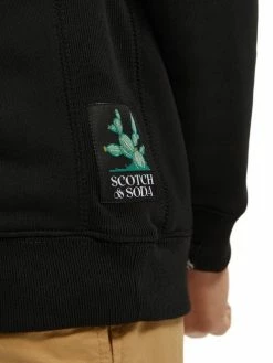 Scotch & Soda EMBROIDERED ARTWORK - Sweatshirt - Black -Scotch & Soda Soldes 2c78a66df0d443b7b0657014728ec7ba