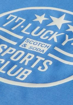Scotch & Soda GRAPHIC - Sweatshirt - Quilt Blue -Scotch & Soda Soldes 2c96eaa57cc145c4af961d26c1d5b87d