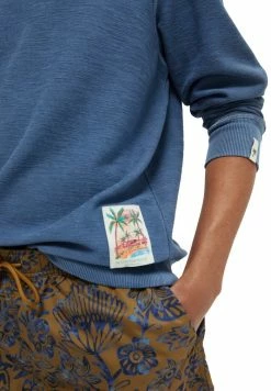 Scotch & Soda Sweatshirt - Blau -Scotch & Soda Soldes 2d1649825127491c8fb8560a82281576