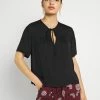 Scotch & Soda DRAPEY SHORT SLEEVE - Blouse - Black