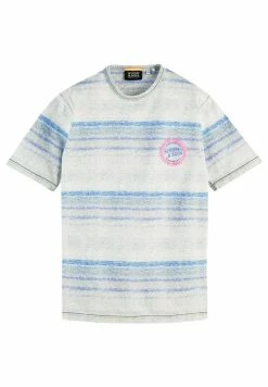 Scotch & Soda MELANGE EFFECT - T-shirt Imprimé - Blue/light Grey -Scotch & Soda Soldes 2e2b3621e0154b1397555447eaaa011d