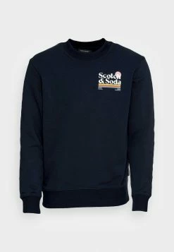 Scotch & Soda LOGO ARTWORK FELPA - Sweatshirt - Dark Blue -Scotch & Soda Soldes 31582aba497c4d3e8ca1d0d8f4bc3a75