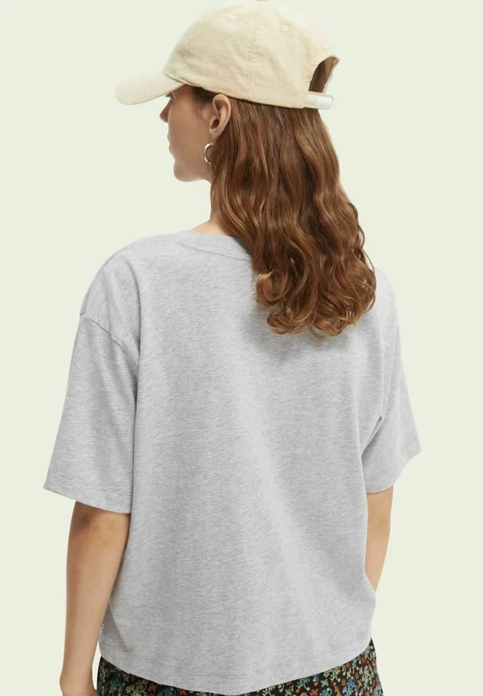 Scotch & Soda T-shirt Imprimé - Grey Melange 3 Scotch & Soda T-shirt Imprimé - Grey Melange – Image 3