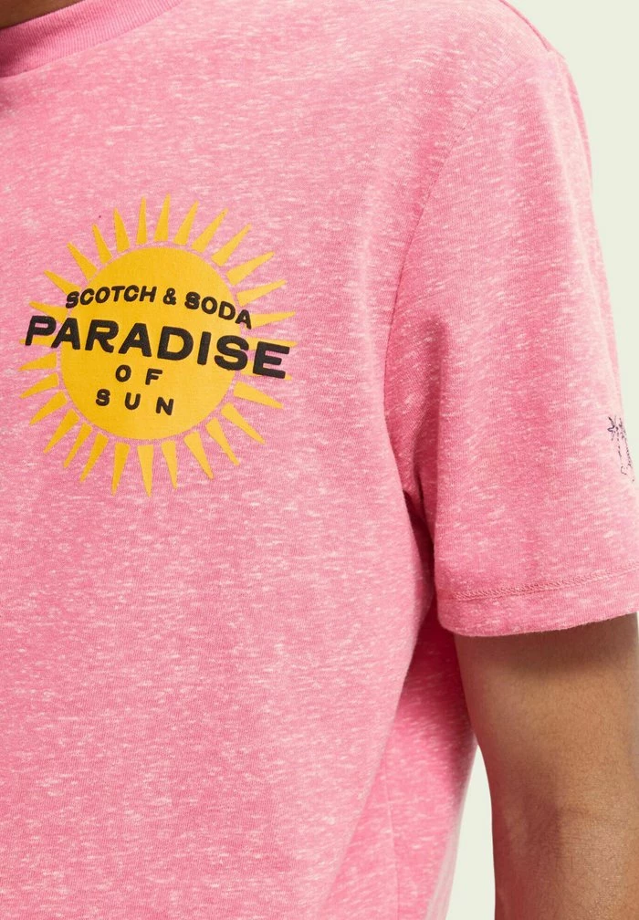 Scotch & Soda GRAPHIC - T-shirt Imprimé - Magenta Melange 5 Scotch & Soda GRAPHIC - T-shirt Imprimé - Magenta Melange – Image 5