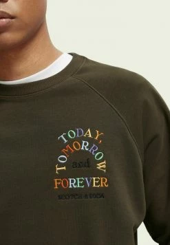 Scotch & Soda Sweatshirt - Utility Green -Scotch & Soda Soldes 3409bb1e710644129f6eadc452fad0f3