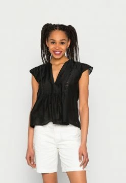 Scotch & Soda COLOR BLOCK TOP - Blouse - Black
