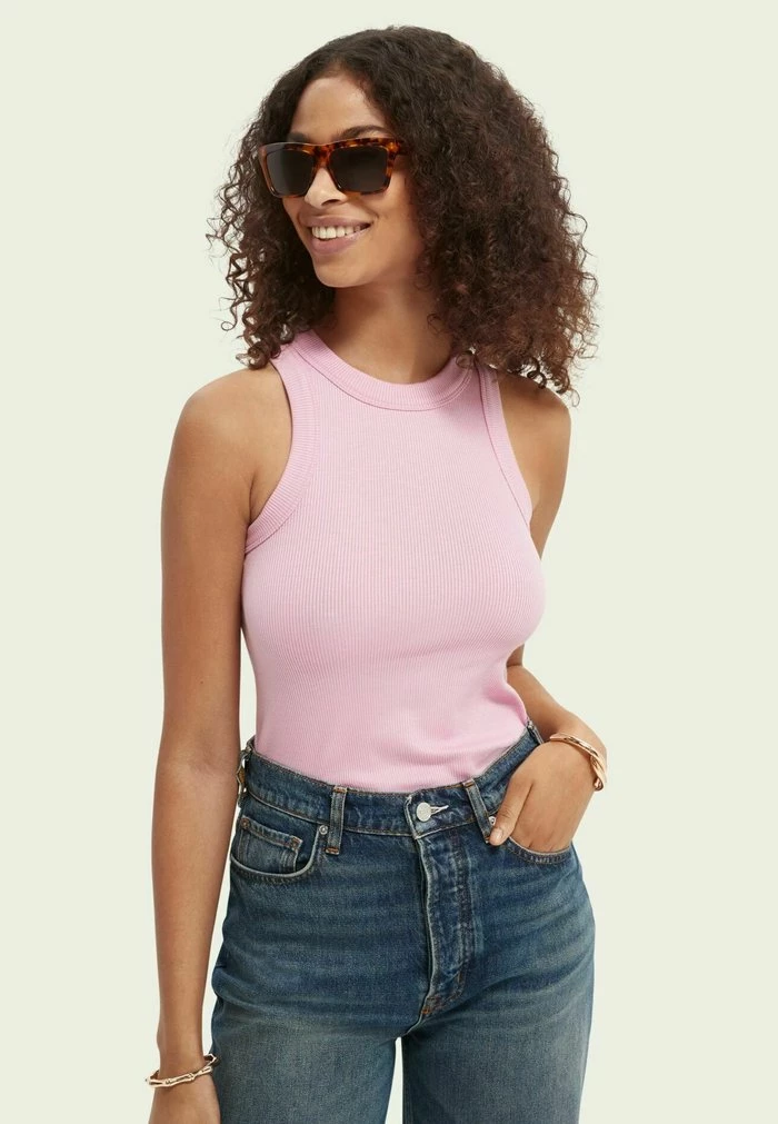 Scotch & Soda MERCERIZED RACER - Débardeur - Memphis Pink 1 Scotch & Soda MERCERIZED RACER - Débardeur - Memphis Pink