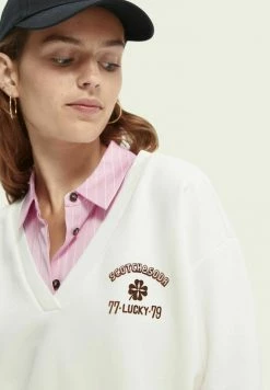 Scotch & Soda Sweatshirt - Off White -Scotch & Soda Soldes 38d861426c1e408682e28d9fba3ec07e