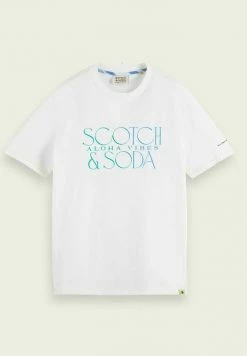 Scotch & Soda GRAPHIC - T-shirt Basique - White -Scotch & Soda Soldes 393ec04c9b584e01ac6fbd77515888ce