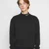 Scotch & Soda CLEAN FELPA WITH HIGH COLLAR - Sweatshirt - Black
