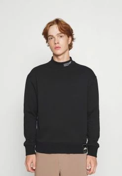 Scotch & Soda CLEAN FELPA WITH HIGH COLLAR - Sweatshirt - Black