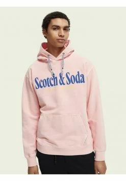 Scotch & Soda COLOURFUL ARTWORK HOODED - Sweatshirt - Pink