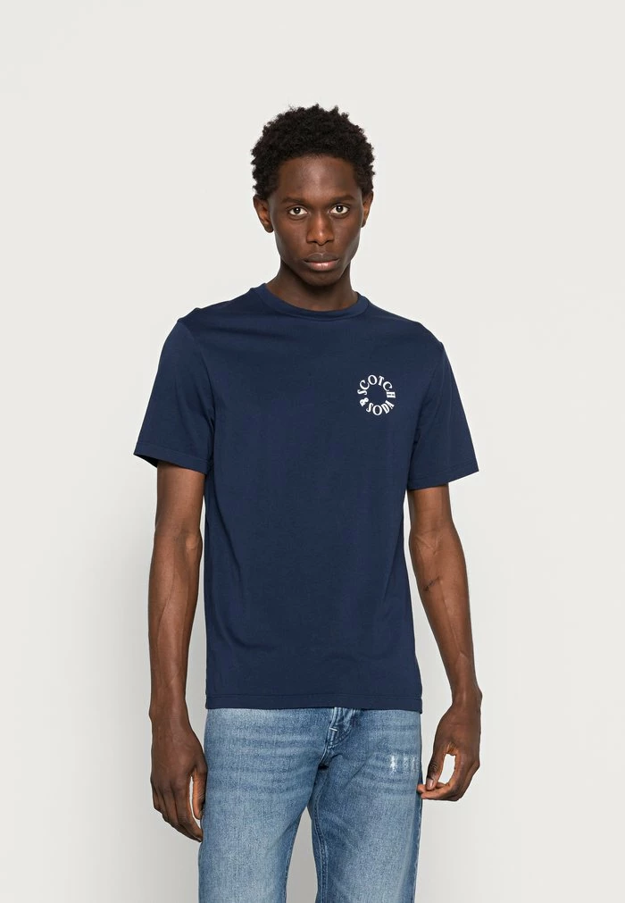 Scotch & Soda SHORT SLEEVE LOGO TEE - T-shirt Basique - Navy 1 Scotch & Soda SHORT SLEEVE LOGO TEE - T-shirt Basique - Navy