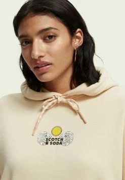 Scotch & Soda GRAPHIC - Sweat à Capuche - Peach -Scotch & Soda Soldes 40453cab72af44c095ed0dc66af44a15