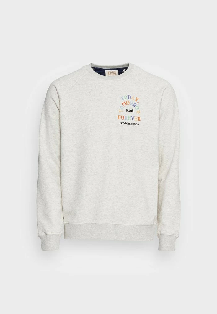 Scotch & Soda Sweatshirt - Grey Melange 4 Scotch & Soda Sweatshirt - Grey Melange – Image 4
