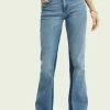 Scotch & Soda THE CHARM PEACE - Jean Flare - Peace Of Blauw