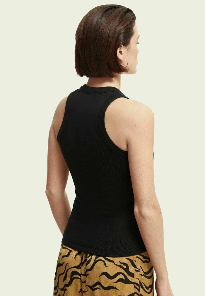 Scotch & Soda MERCERIZED RACER - Débardeur - Black 3 Scotch & Soda MERCERIZED RACER - Débardeur - Black – Image 3
