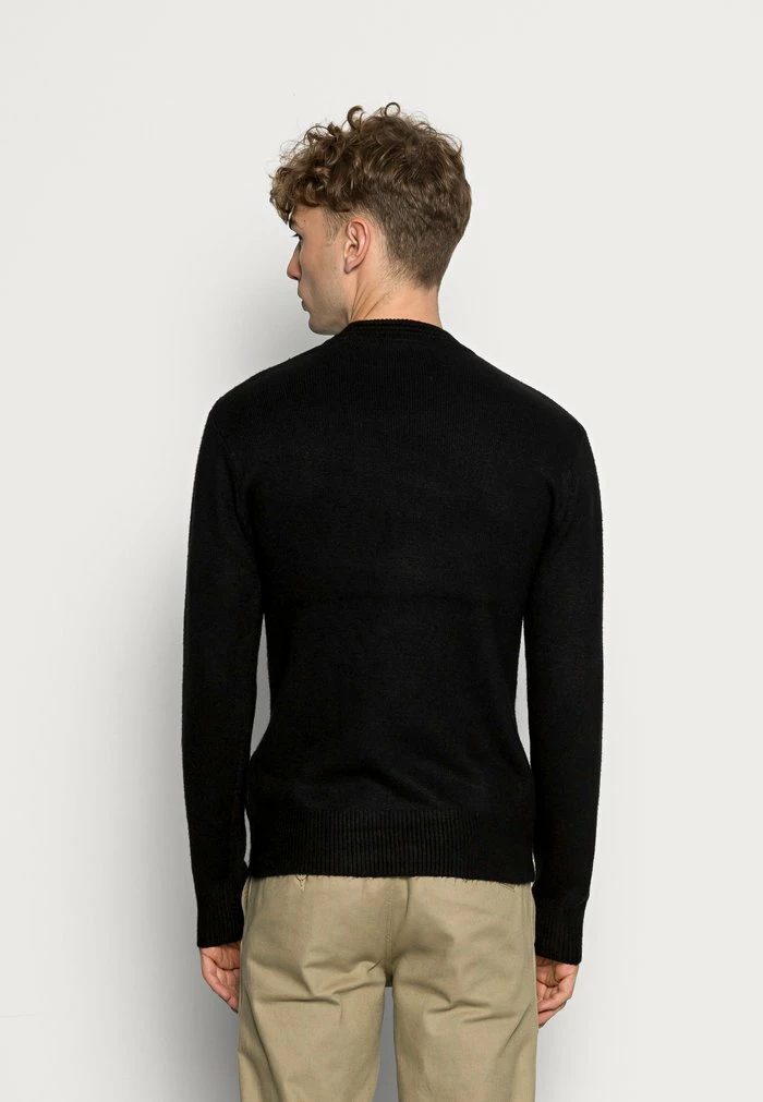 Scotch & Soda SOFT CREWNECK PULL WITH HIGHER COLLAR - Pullover - Black 3 Scotch & Soda SOFT CREWNECK PULL WITH HIGHER COLLAR - Pullover - Black – Image 3