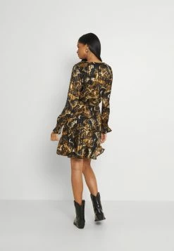 Scotch & Soda PRINTED LONG SLEEVED MINI DRESS - Robe De Jour - Black -Scotch & Soda Soldes 431e1eb3ff584f979787a163a2581e8b