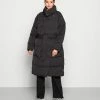 Scotch & Soda QUILTED BELTED DOUBLE BREASTED COAT WITH REPREVE FILLING - Veste D'hiver - Black