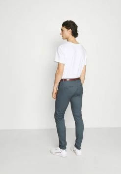 Scotch & Soda BELTED CHINO - Chino - Blue -Scotch & Soda Soldes 43a0bf242e7040fc91a93082032a9729