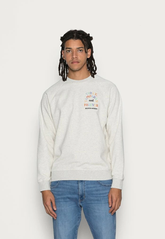 Scotch & Soda Sweatshirt - Grey Melange 1 Scotch & Soda Sweatshirt - Grey Melange