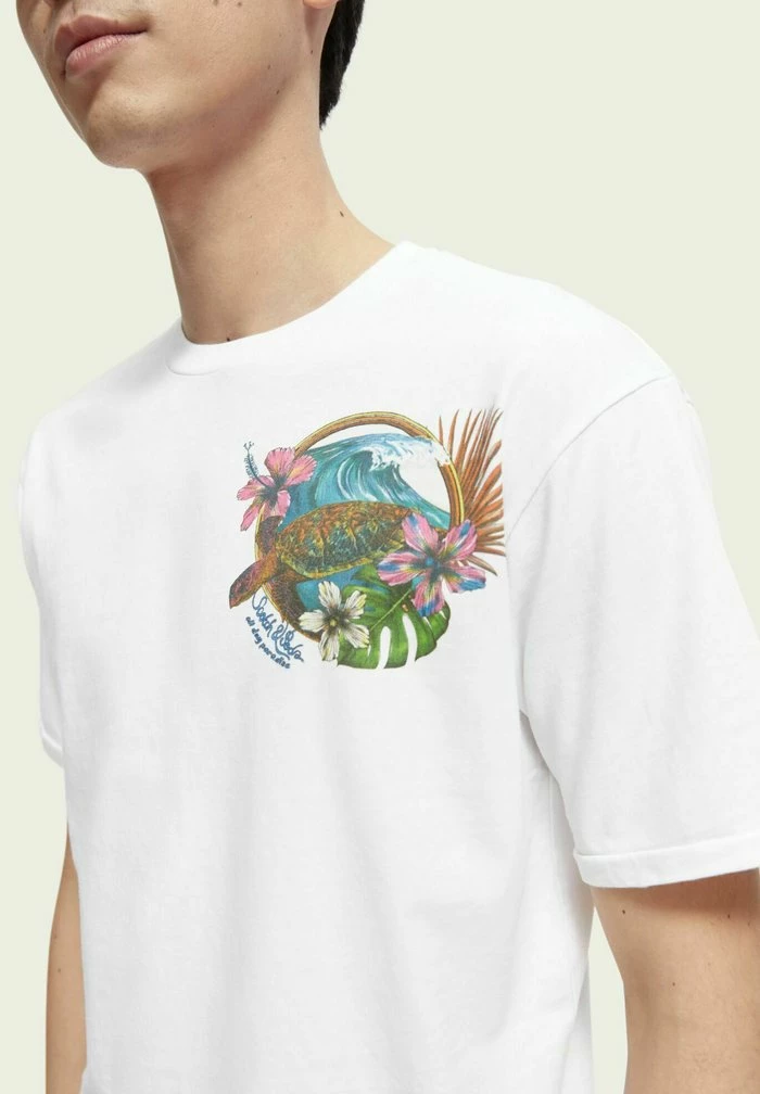 Scotch & Soda RELAXED FIT - T-shirt Imprimé - White 3 Scotch & Soda RELAXED FIT - T-shirt Imprimé - White – Image 3