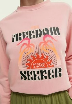 Scotch & Soda REGULAR-FIT GRAPHIC - Sweatshirt - Pink -Scotch & Soda Soldes 44956196a0024a789bb2d33b7e6db71b