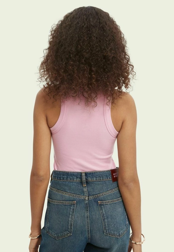 Scotch & Soda MERCERIZED RACER - Débardeur - Memphis Pink 3 Scotch & Soda MERCERIZED RACER - Débardeur - Memphis Pink – Image 3