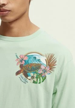 Scotch & Soda RELAXED FIT - T-shirt Imprimé - Mint -Scotch & Soda Soldes 460f55cd20e94733b40e3de201b0cf7c