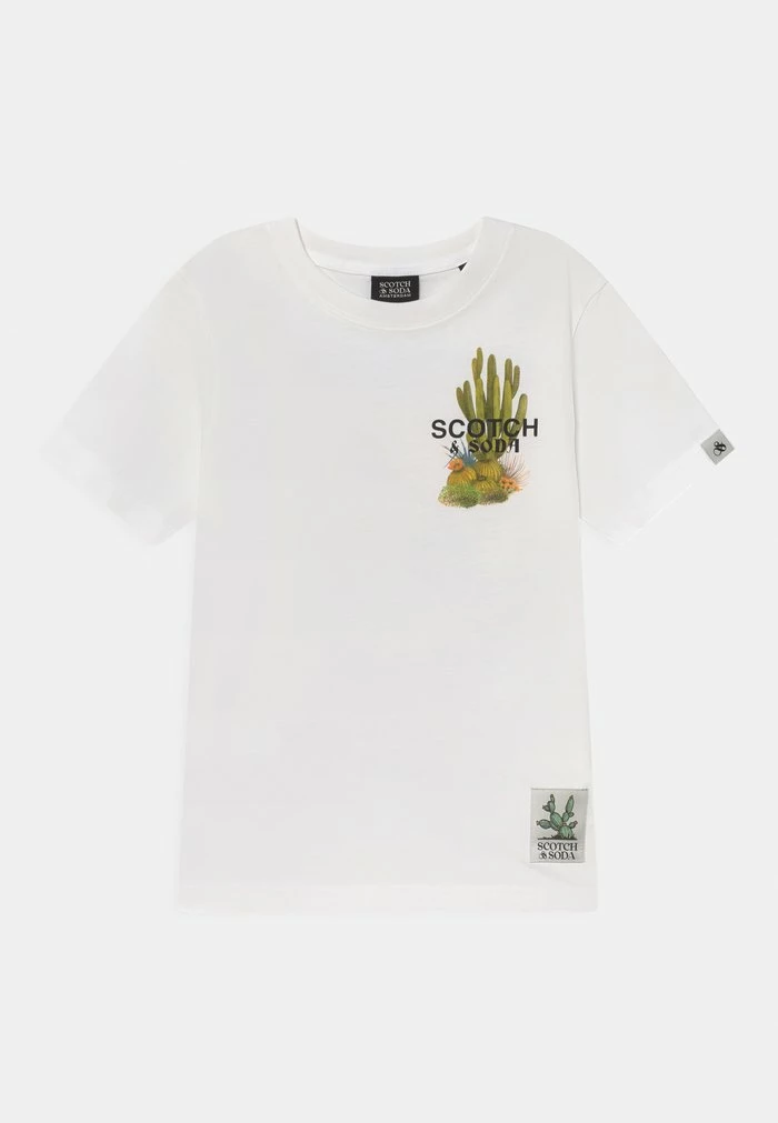 Scotch & Soda RELAXED FIT ARTWORK - T-shirt Imprimé - Denim White 1 Scotch & Soda RELAXED FIT ARTWORK - T-shirt Imprimé - Denim White
