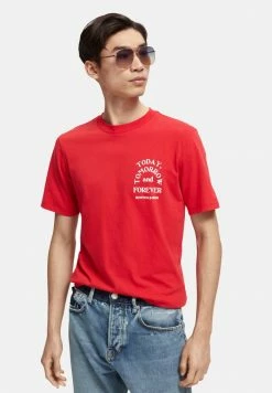 Scotch & Soda REGULAR FIT ARTWORK - T-shirt Imprimé - Red -Scotch & Soda Soldes 480a45d852134698afe4027ad8256c37