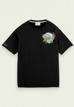 Scotch & Soda RELAXED FIT - T-shirt Imprimé - Black -Scotch & Soda Soldes 4838b2a6ea3f43c68e551beea443634e