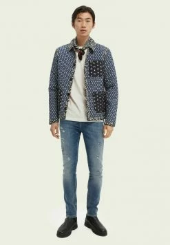 Scotch & Soda GRAPHIC - T-shirt Imprimé - Denim White -Scotch & Soda Soldes 4885648cfd994271bbc25aa6edd0bfc5