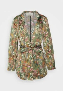 Scotch & Soda PRINTED BELTED SINGLE BREASTED - Blazer - Mottled Olive -Scotch & Soda Soldes 4886eddc32364a42bca88b9f0e297329