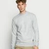 Scotch & Soda SOFT CREWNECK PULL WITH HIGHER COLLAR - Pullover - Stone Melange