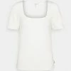 Scotch & Soda FITTED SQUARE NECK TEE - T-shirt Basique - Ecru