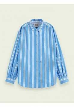 Scotch & Soda OVERSIZED - Chemisier - Blue -Scotch & Soda Soldes 4ab55cc954fb47f3b71dbf240509943e