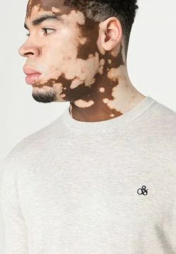 Scotch & Soda ESSENTIALS CREWNECK - Pullover - Bone White Melange -Scotch & Soda Soldes 4beed49618354eda9aa1f3069adb0376